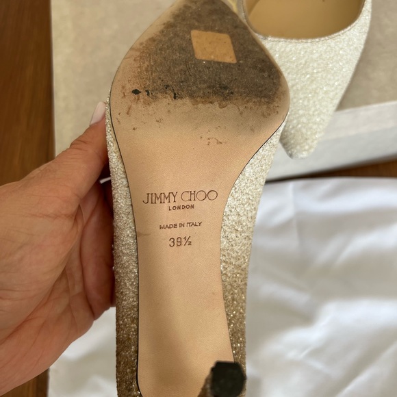 JIMMY CHOO, 9½ Romy 100 Glitter Heels (Wedding,Party, Prom) - Picture 5 of 6